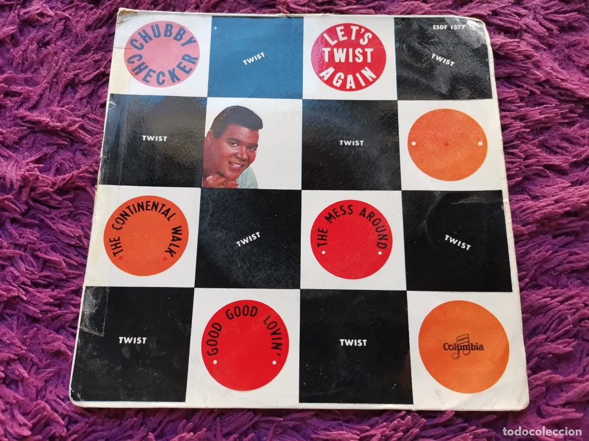 Vinyl-Schallplatten: Chubby Checker &ndash; Let's Twist Again Vinilo 7&rdquo; EP 1961 France ESDF 1377