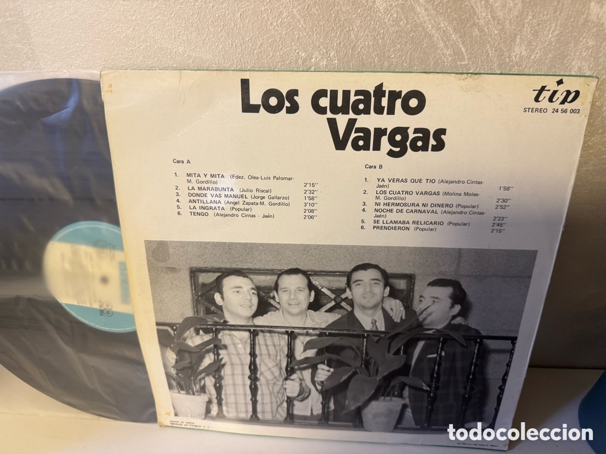 Discos de vinilo: Los cuatro vargas - Tip (1970) - Foto 2
