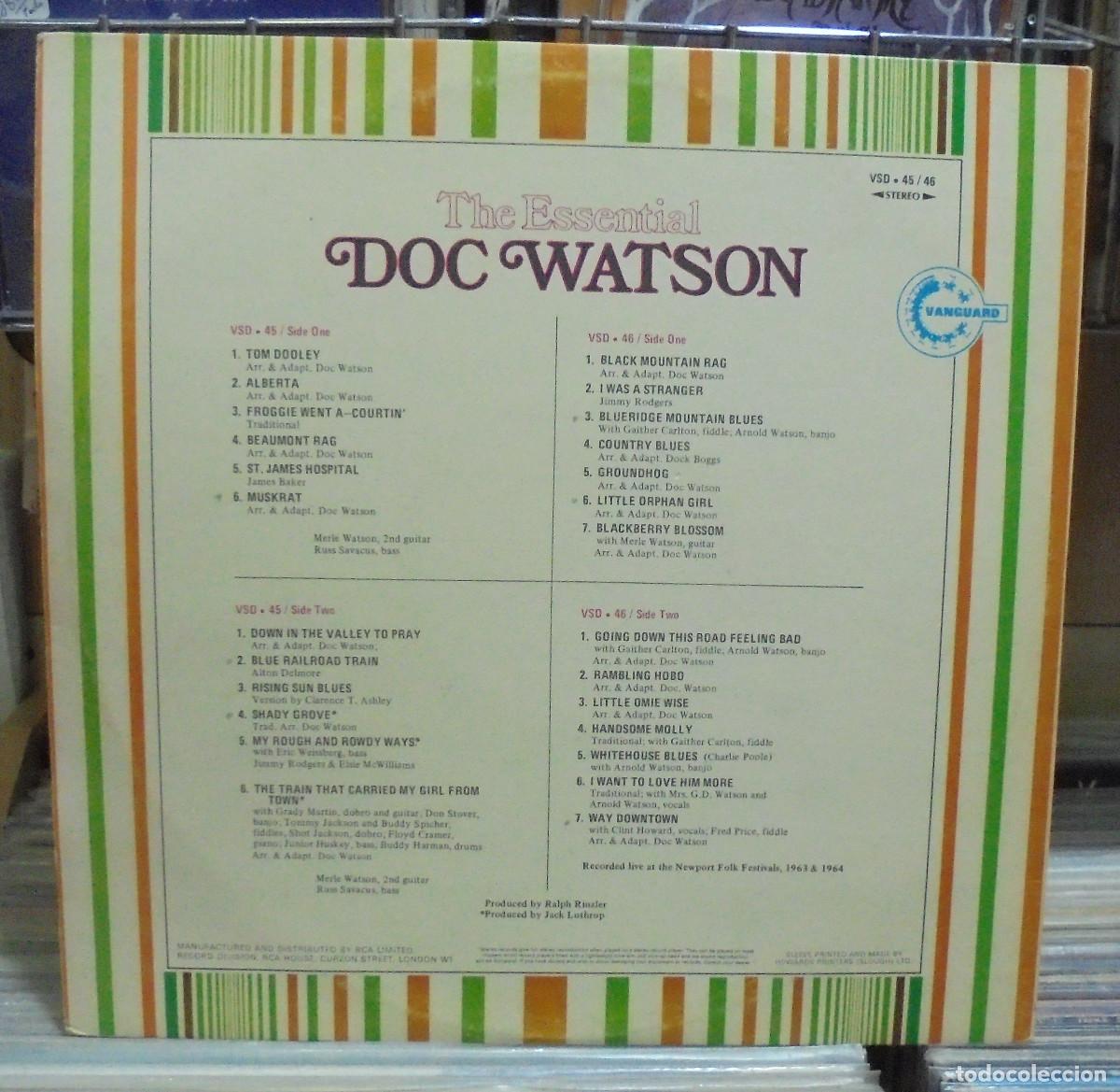 Discos de vinilo: The essential Doc Watson. Vanguard 1973 -- 2 LP s - Foto 3