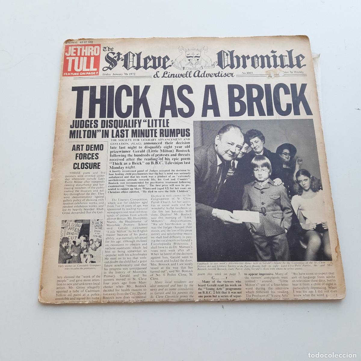 Discos de vinilo: Vinilo Jethro Tull - Thick As A Brick - Foto 1