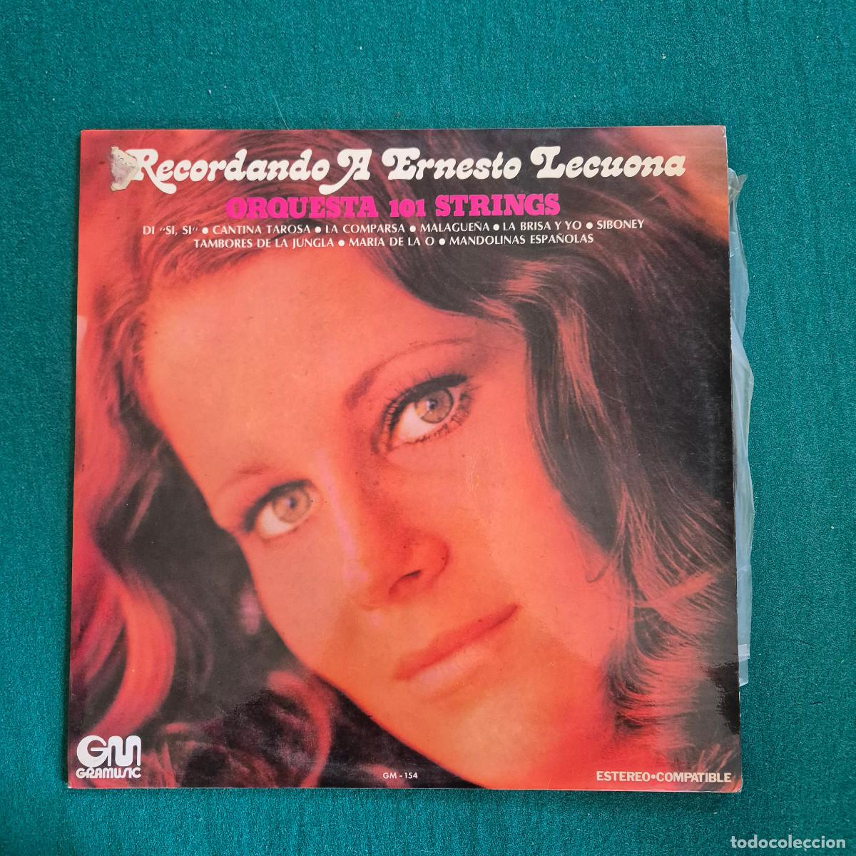 Discos de vinilo: Orquesta &rdquo;101 Strings&rdquo; &ndash; Recordando a Ernesto Lecuona - Foto 1