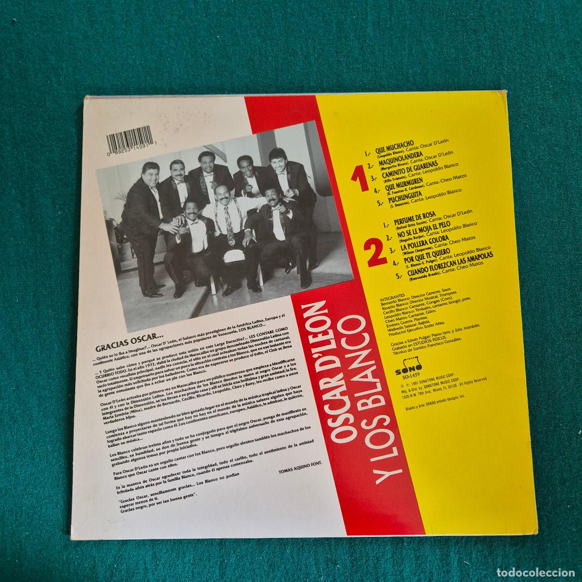 Discos de vinilo: Oscar D Le&oacute;n Con Los Blanco &ndash; Oscar DLeon Con Los Blanco - Foto 2