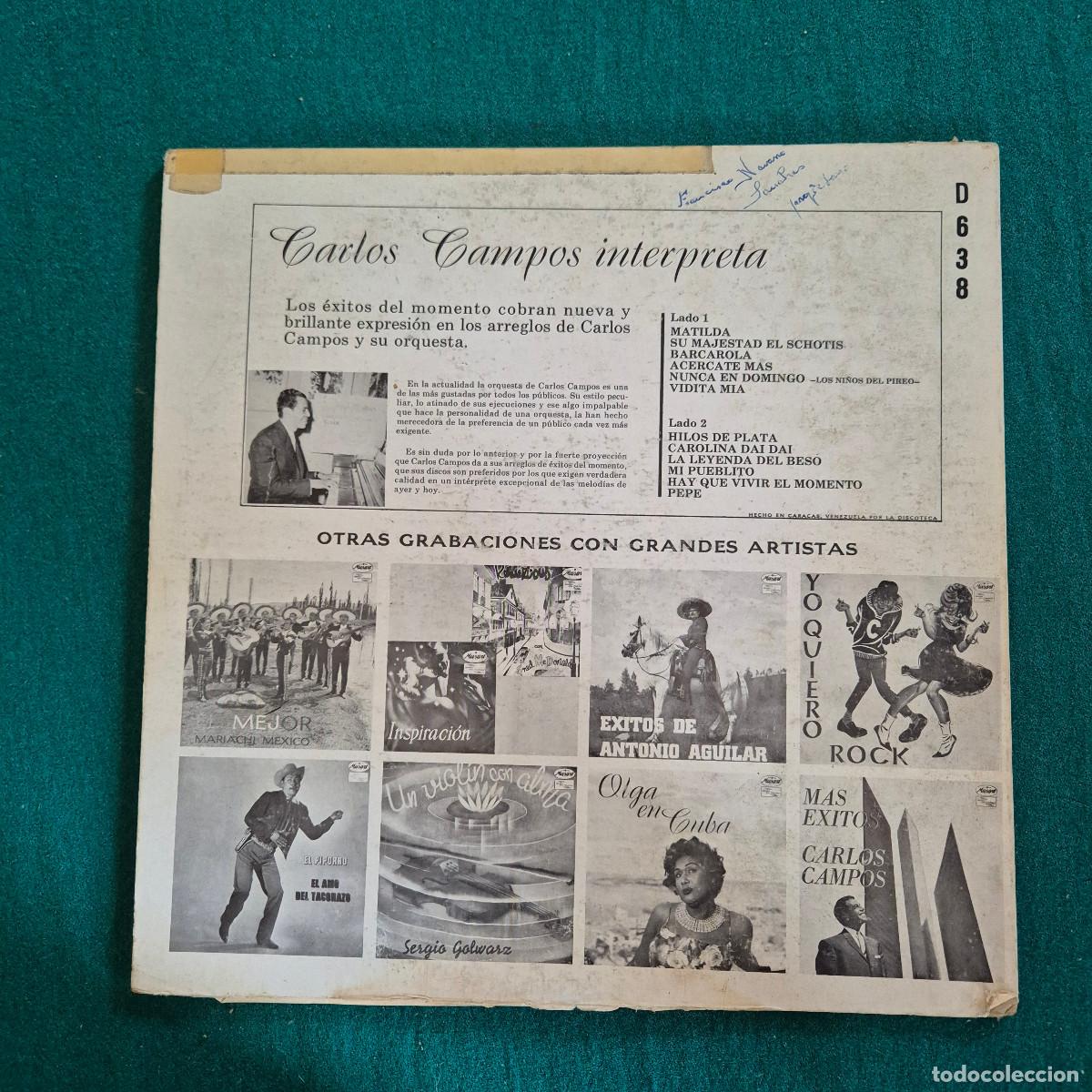 Discos de vinilo: Carlos Campos &ndash; Interpreta - Foto 2