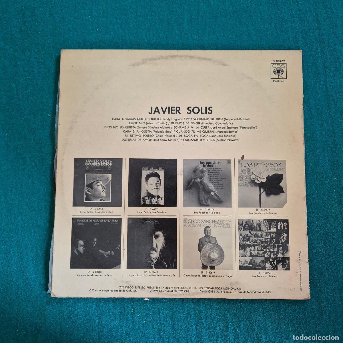 Discos de vinilo: Javier Sol&iacute;s &ndash; Con El Mariachi Perla De Occidente - Foto 2