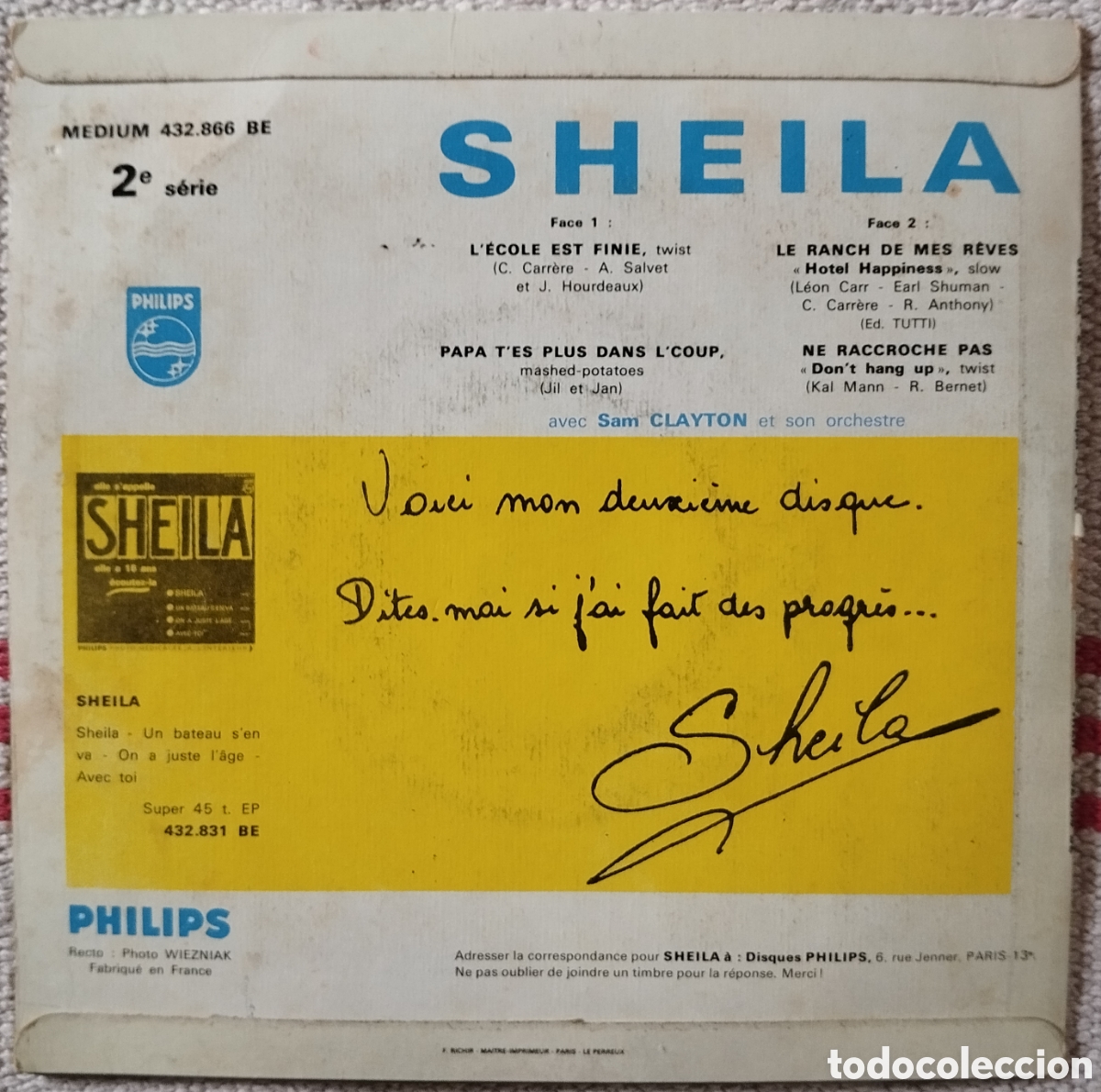 Discos de vinilo: Sheila - L&eacute;cole est finie - EP - Foto 2