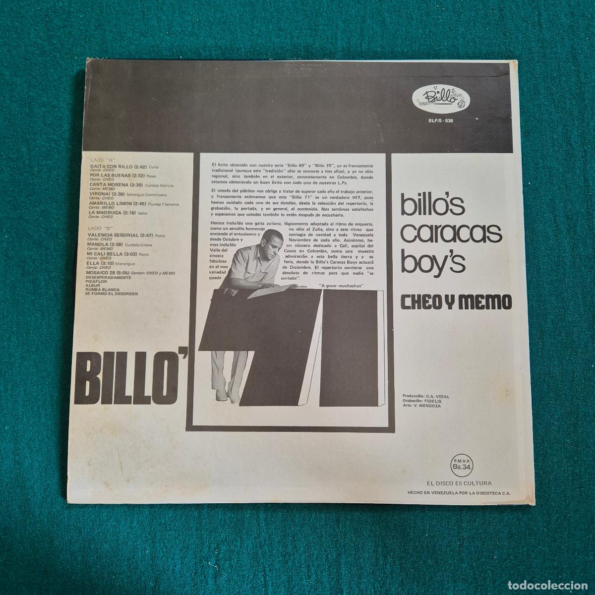 Discos de vinilo: Billos Caracas Boys &ndash; Billo&rsquo; 71 - Foto 2