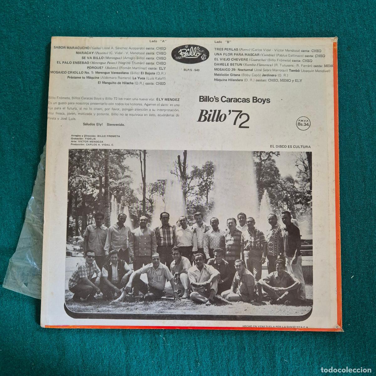 Discos de vinilo: Billos Caracas Boys &ndash; Billo 72 - Foto 2