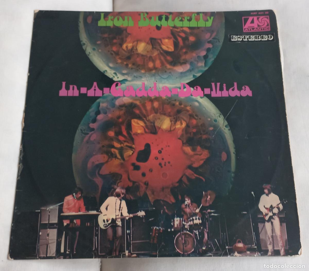 Discos de vinilo: Iron Butterfly &ndash; In-A-Gadda-Da-Vida. Espa&ntilde;a 1969. HATS 421-35. Vinilo, LP, Album.