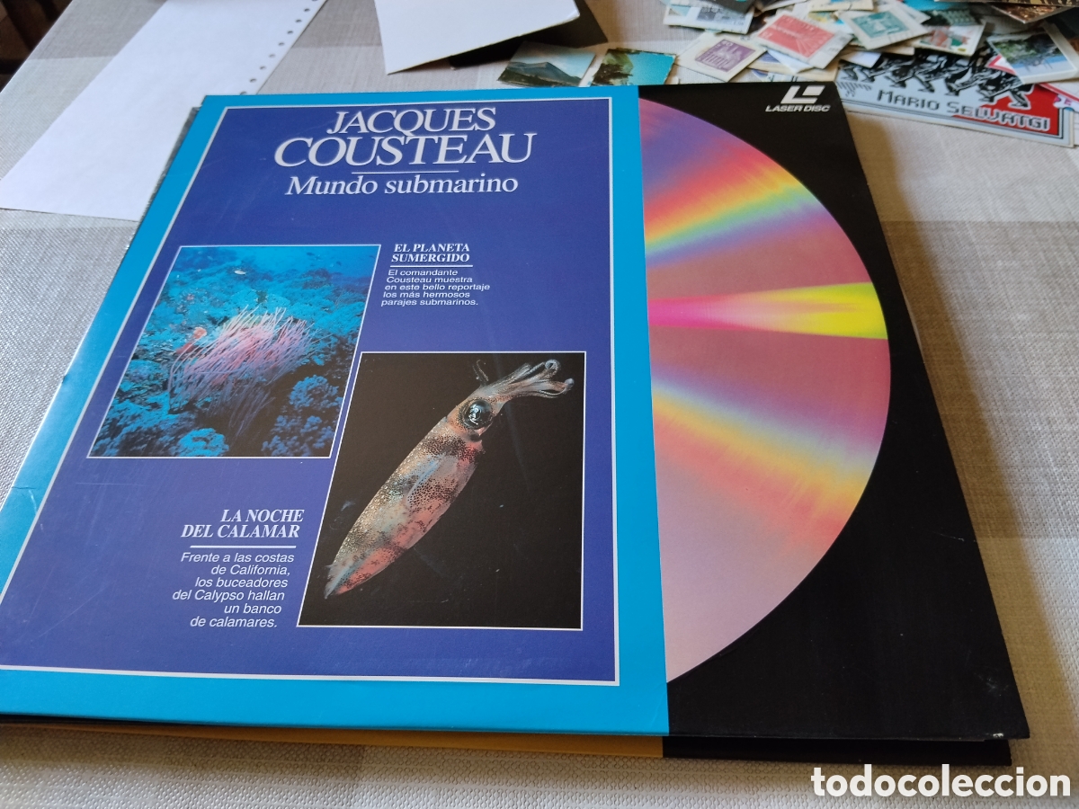 Discos de vinilo: Disco laser disc Jacques Cousteau mundo submarino,El planeta sumergido y la noche del calamar