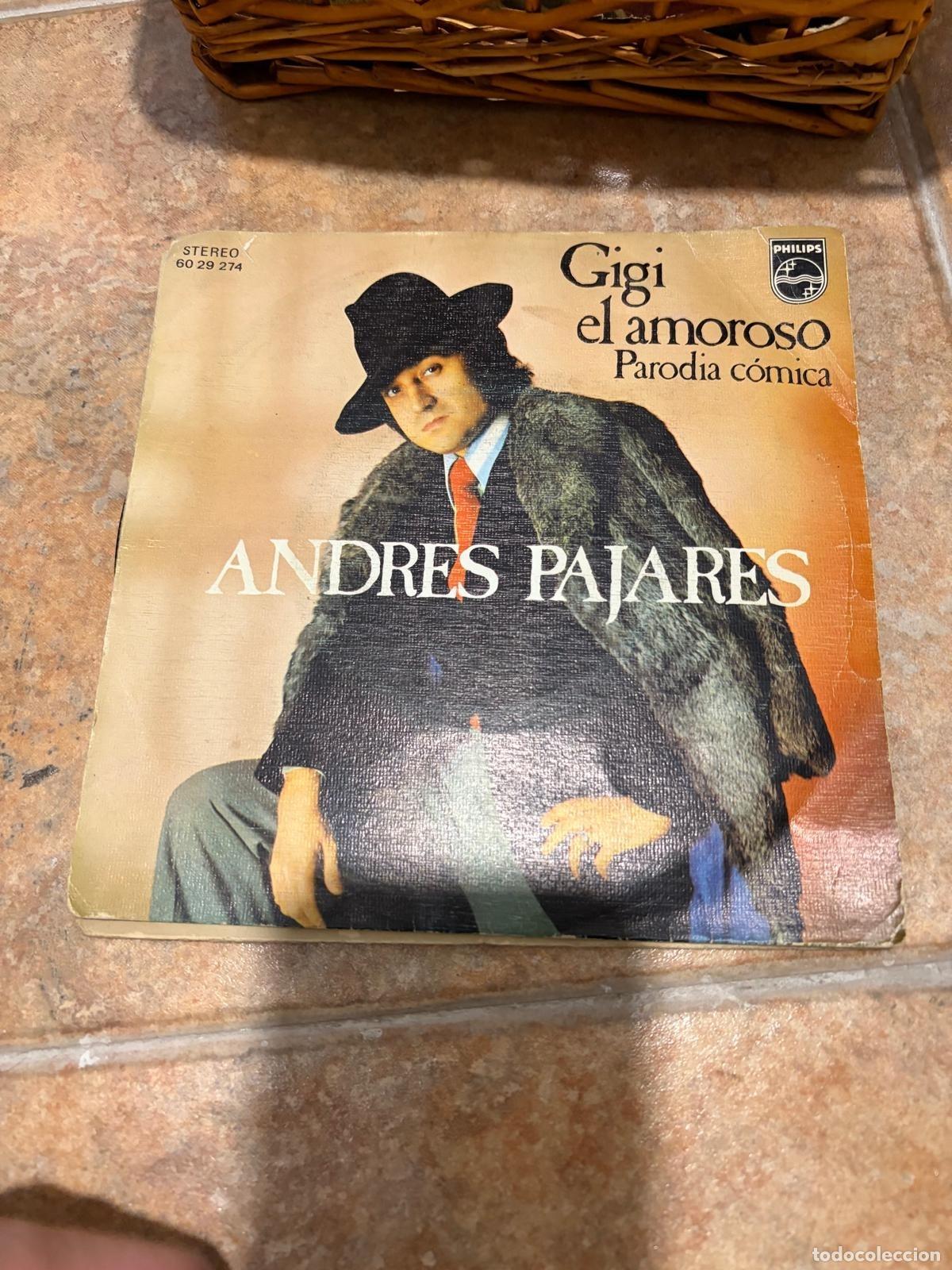 Discos de vinilo: BLAS29A Andr&eacute;s Pajares Gigi el amoroso. Parodia c&oacute;mica Philips disco vinilo single