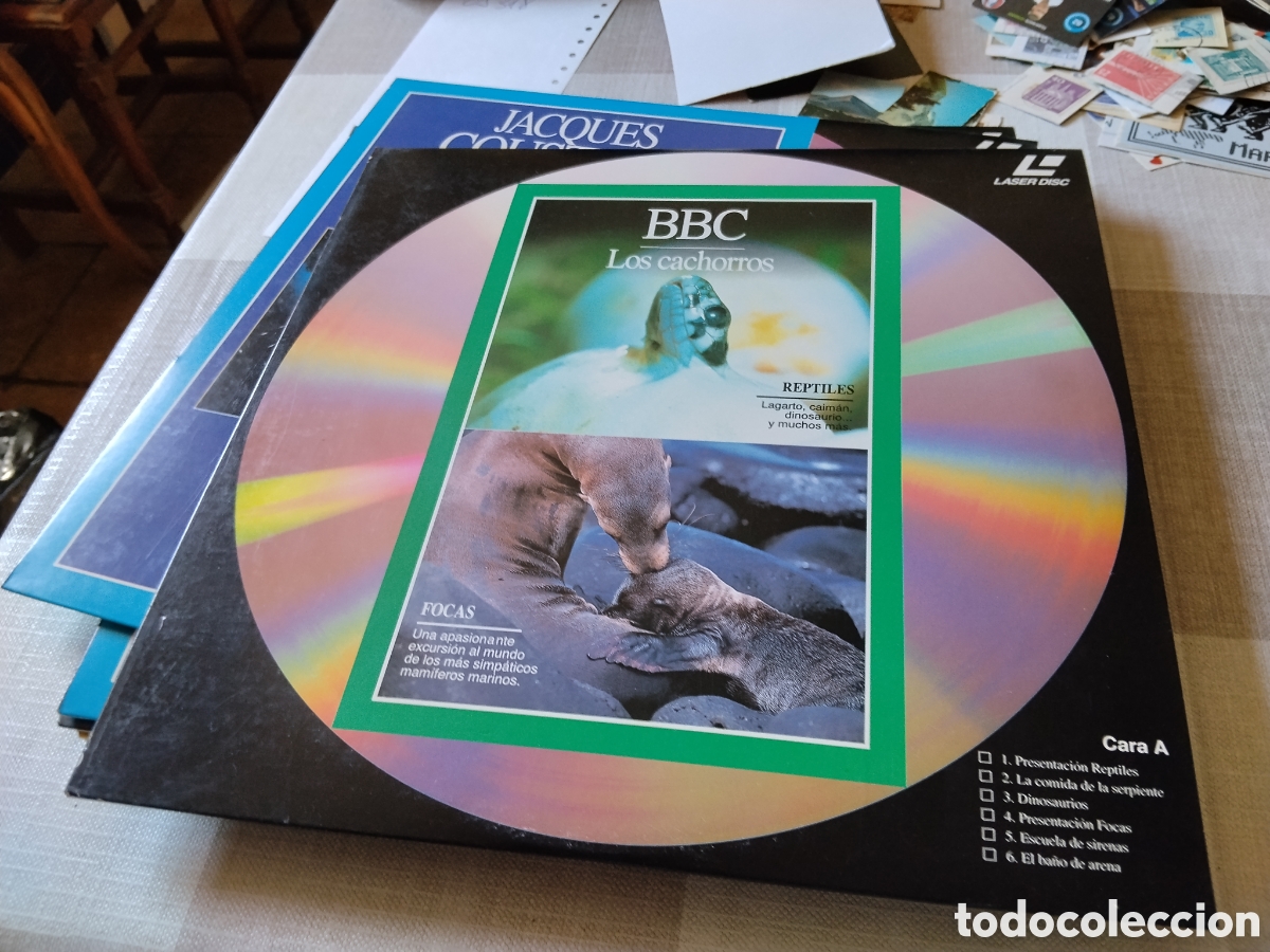 Discos de vinilo: Disco laser disc BBC Los Cachorros, reptiles,focas, mam&iacute;feros, insectos