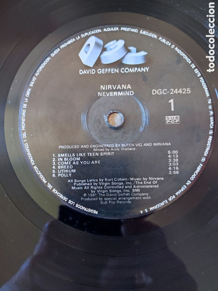 Discos de vinilo: NIRVANA - NEVERMIND (1991) - Foto 5
