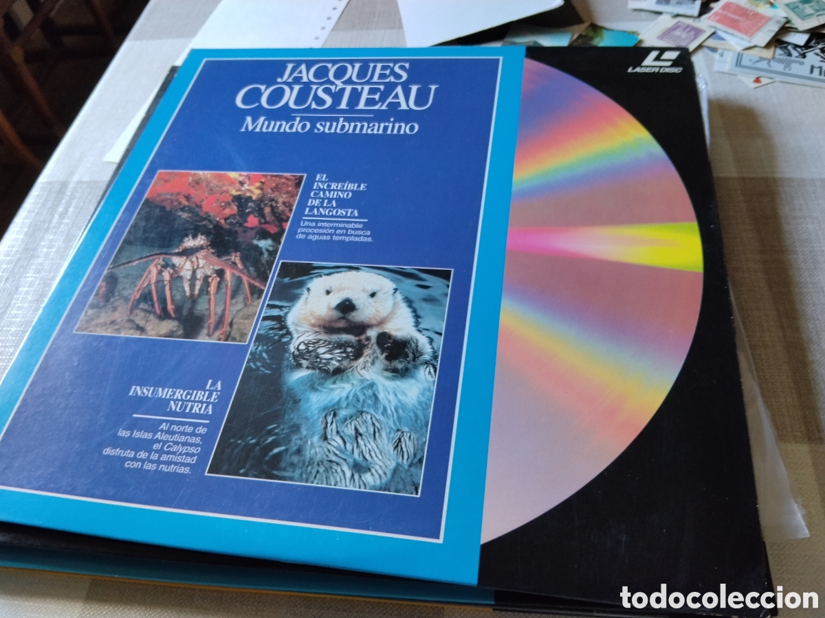Discos de vinilo: Disco laser disc Jacques Cousteau mundo submarino, langosta la insumergible nutria