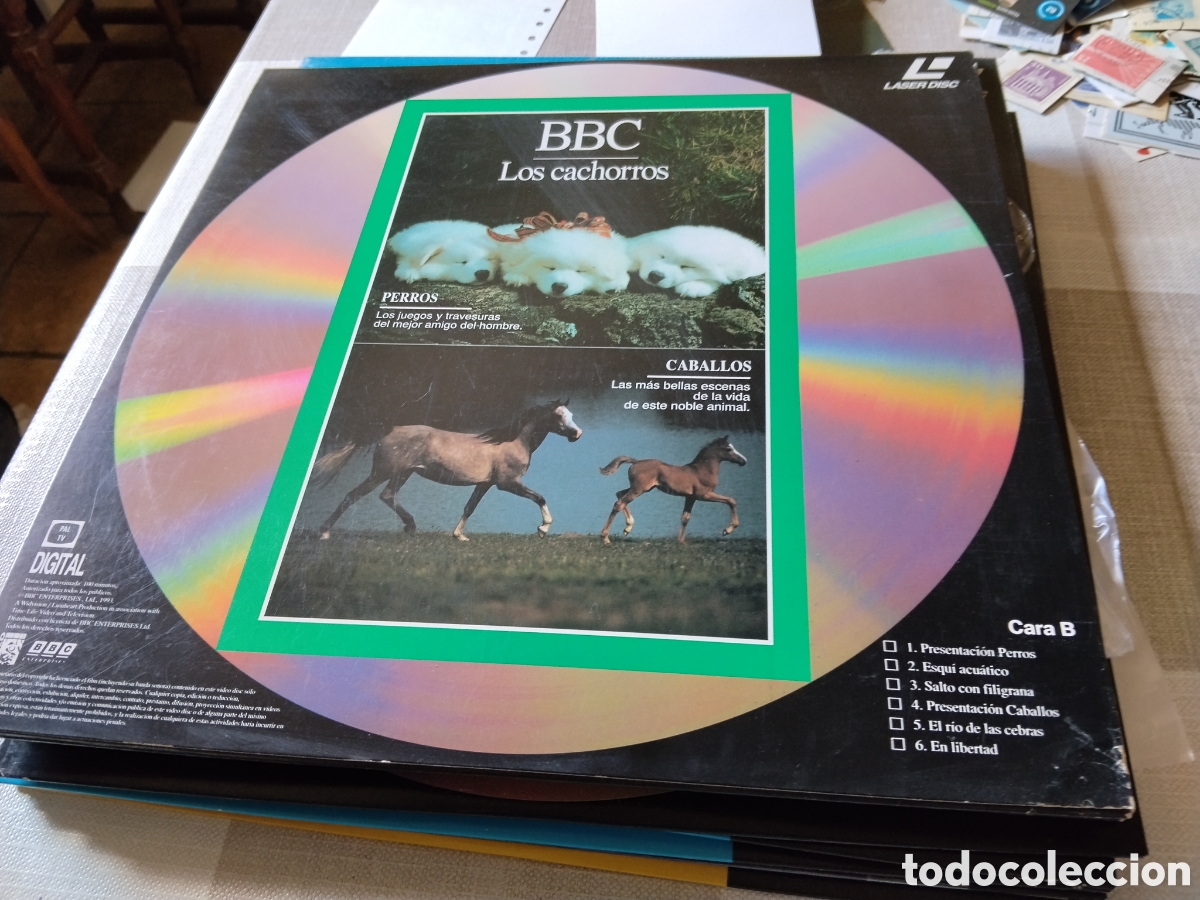 Discos de vinilo: Disco laser disc BBC Los Cachorros, cet&aacute;ceos,jirafas,perros, caballos