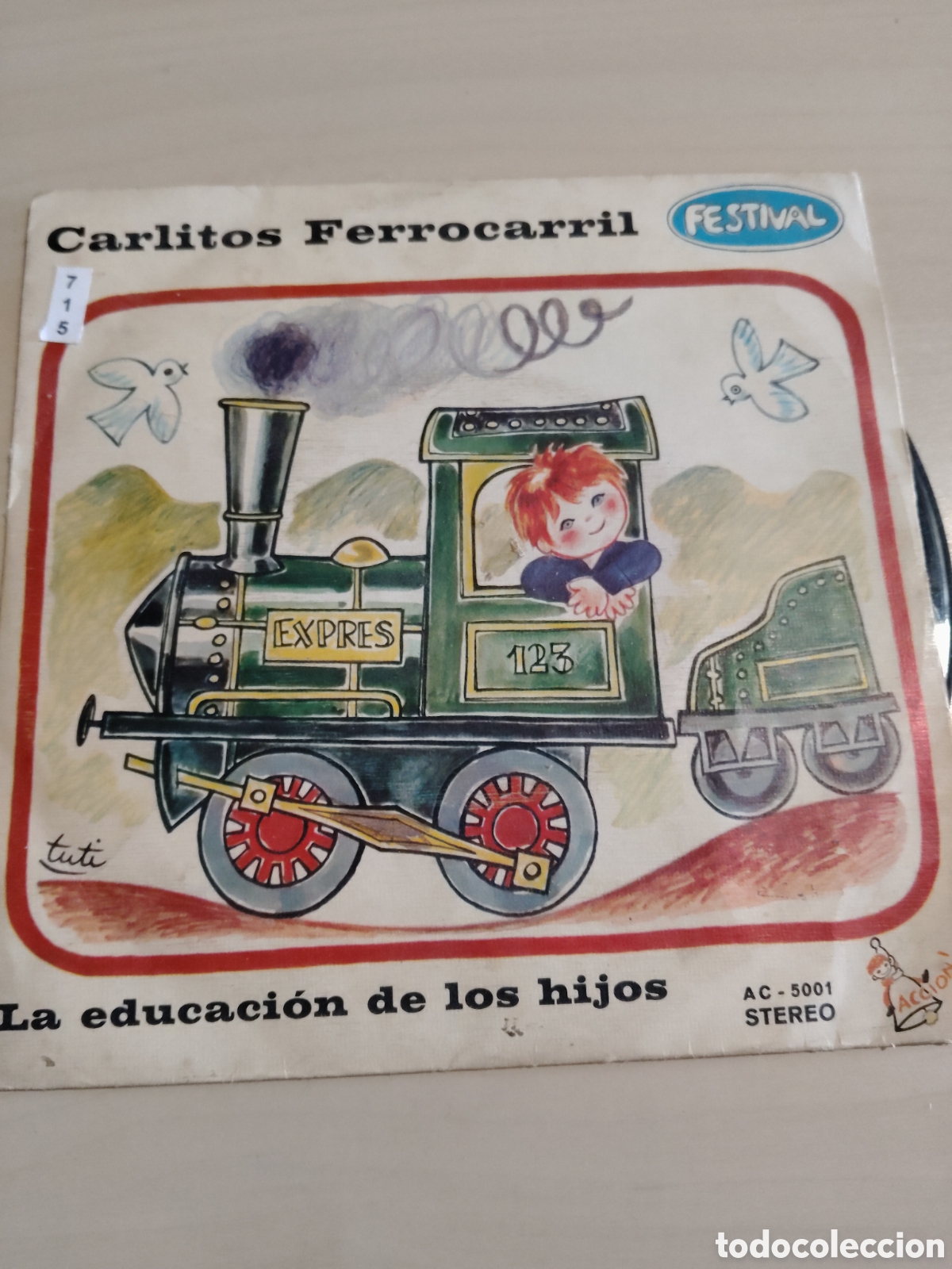 Discos de vinilo: MV715 Carlitos ferrocarril la educaci&oacute;n de los hijos MINI VINILO