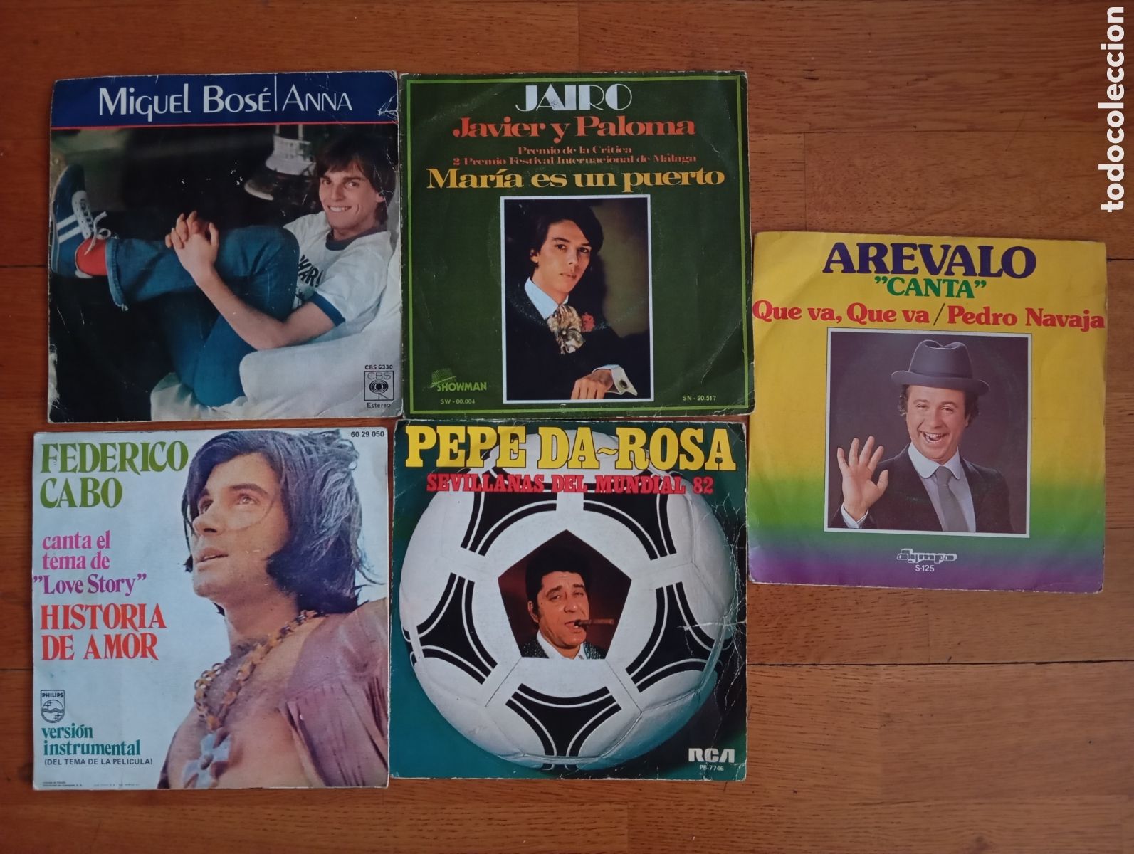 Discos de vinilo: Singles cantautores espa&ntilde;oles lote - Foto 1