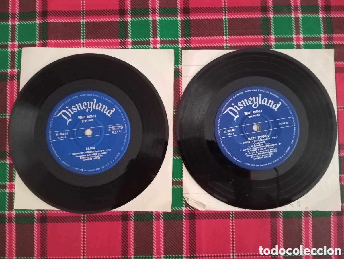 Discos de vinilo: Walt Disney Disneyland Bambi Mary Poppins lote