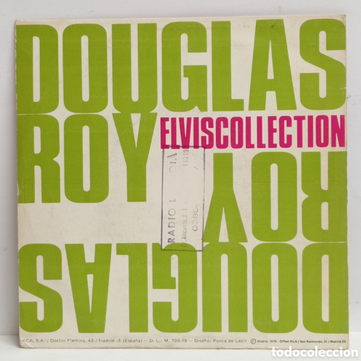 Discos de vinilo: DOUGLAS ROY, ELVISCOLLECTION (RCA PROMO 1978) -SINGLE- - Foto 2