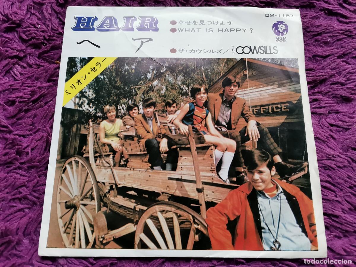 Discos de vinilo: The Cowsills &ndash; Hair Vinilo 7&rdquo; Single 1969 Japan DM-1187