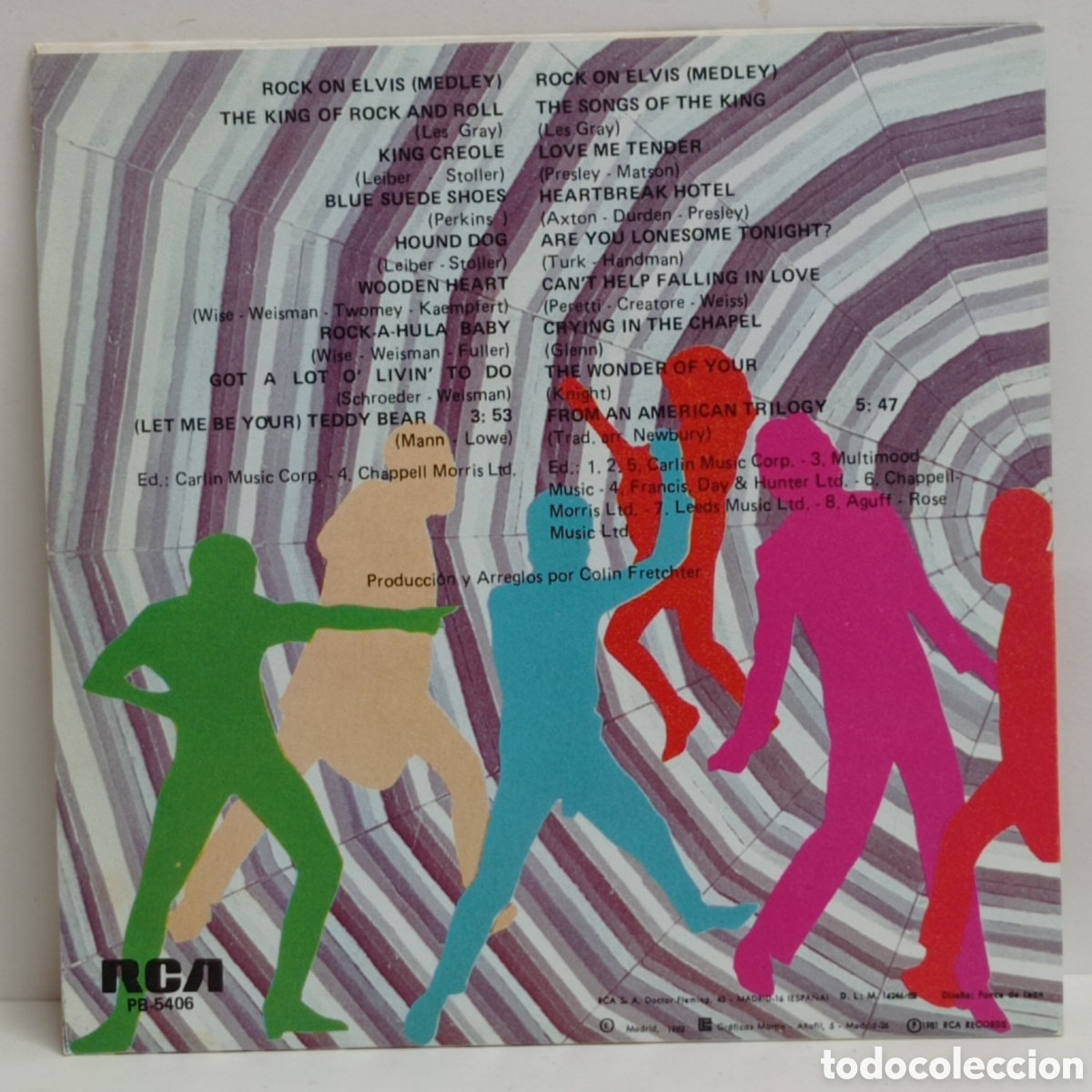 Discos de vinilo: TULSA MCLEAN, ROCK ON ELVIS (RCA 1982) -SINGLE- - Foto 2