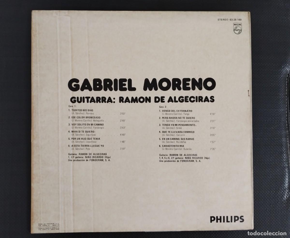 Discos de vinilo: Vinilo de Gabriel Moreno &rdquo;Gabriel Moreno&rdquo; - Foto 2