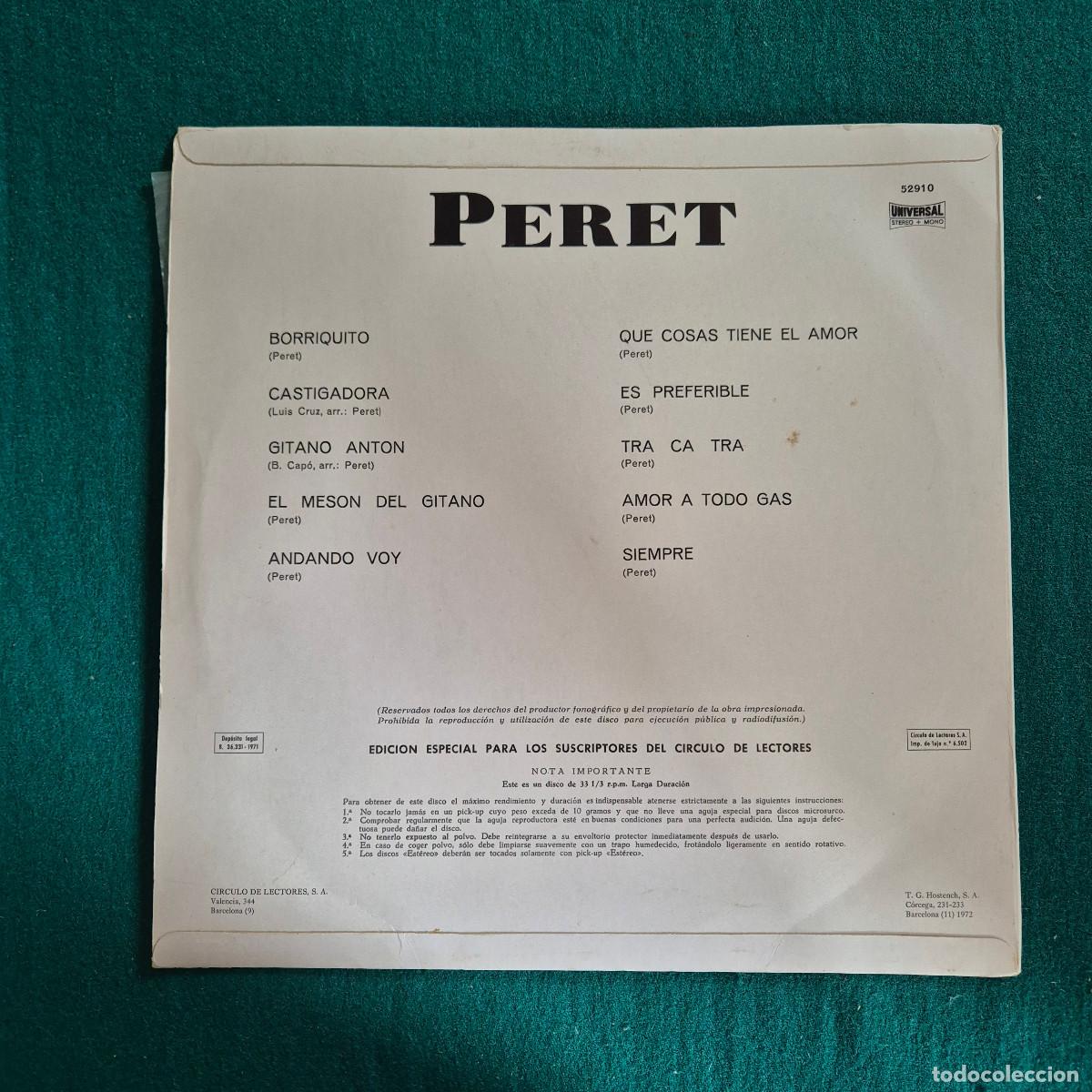 Discos de vinilo: Peret &ndash; Peret ........ - Foto 2
