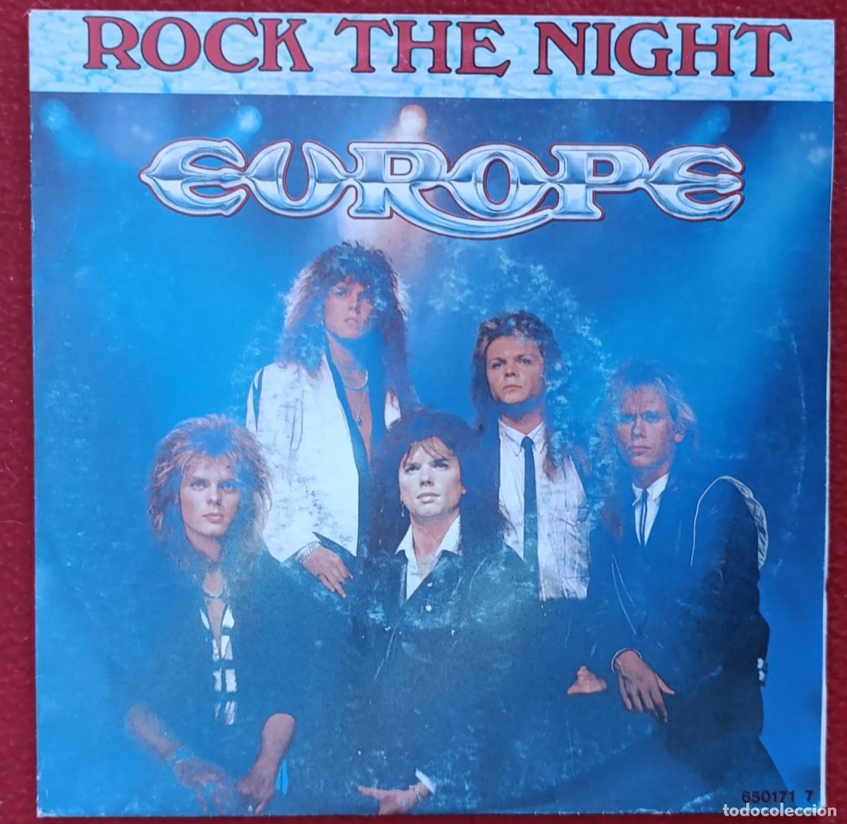 Discos de vinilo: EUROPE - ROCK THE NIGHT 7&rdquo; 1985 EDICION EUROPEA