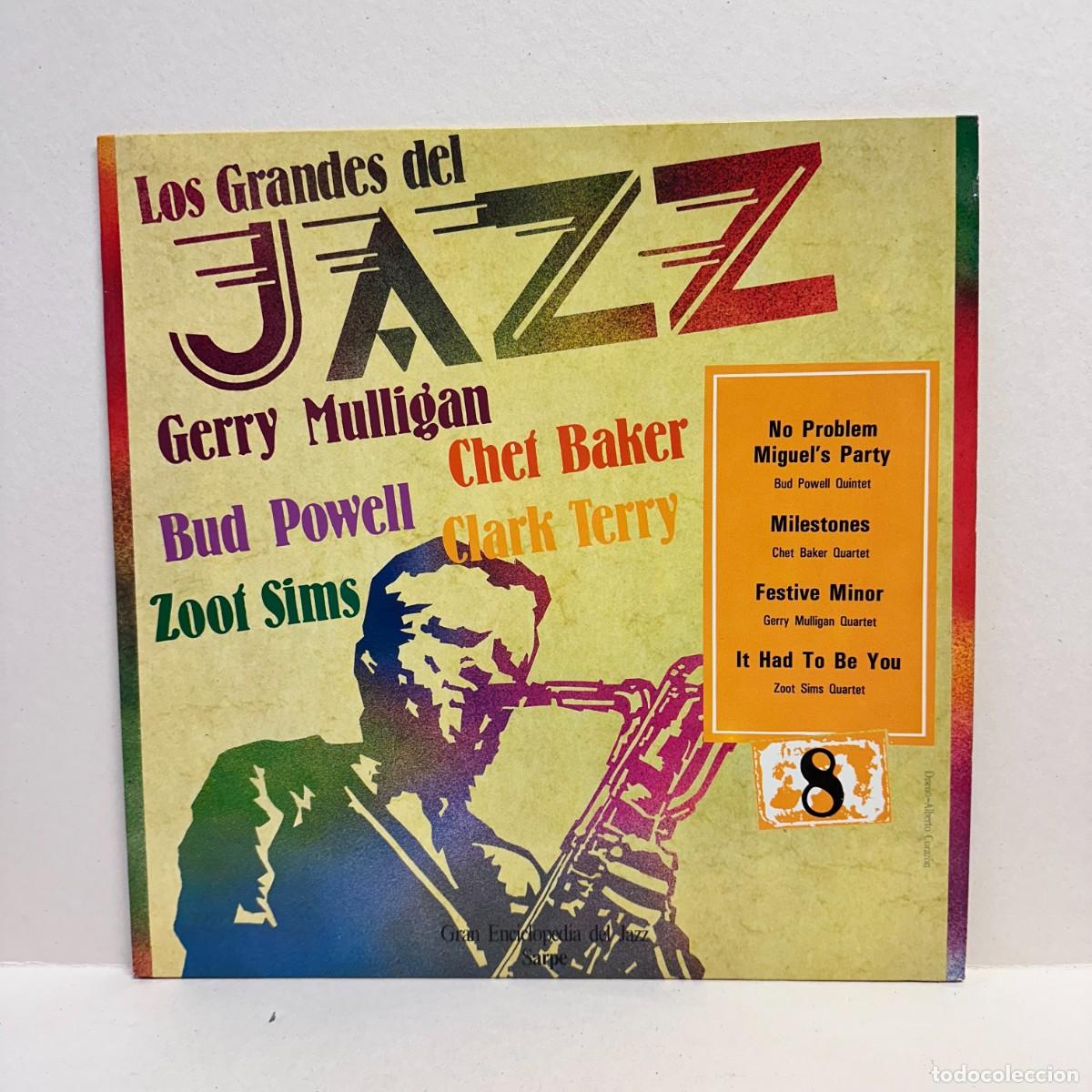 Discos de vinilo: Chet Baker, Gerry Mulligan, Bud Powell, Clark Terry, Zoot Sims - Los Grandes Del Jazz 8 (LP)