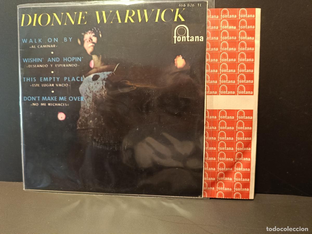 Discos de vinilo: DIONNE WARWICK WALK ON BY + 3 SINGLE ESPA&Ntilde;A 1964 PDELUXE