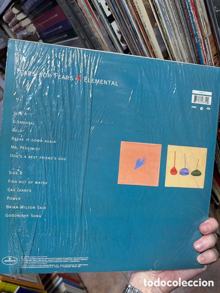 Discos de vinilo: BLAS52E Tears for Fears Elemental disco vinilo - Foto 2