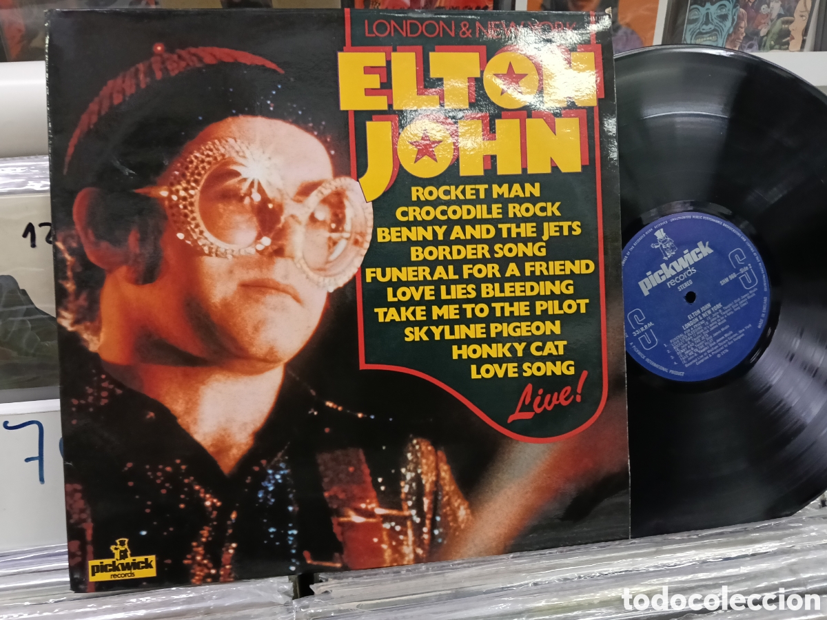 Discos de vinilo: Elton John lp London & new york u.k. 1976