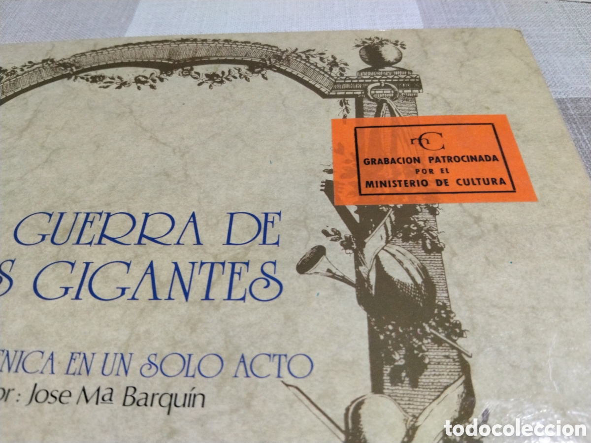 Discos de vinilo: Disco la guerra de los gigantes, &oacute;pera, Sebasti&aacute;n Duron - Foto 2