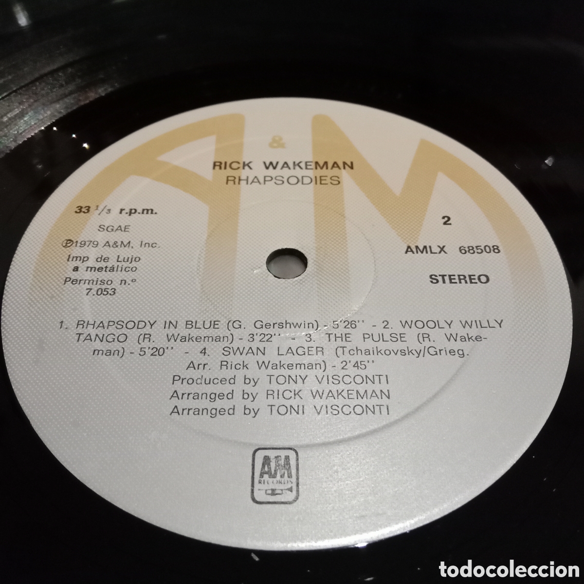 Discos de vinilo: RICK WAKEMAN - RHAPSODIES - LP DOBLE GATEFOLD - Foto 7