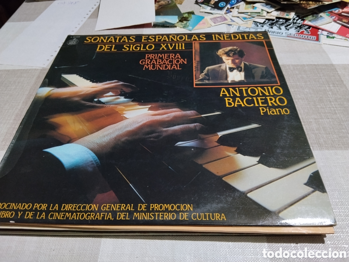 Discos de vinilo: Disco sonatas espa&ntilde;olas in&eacute;ditas del siglo XVlll , Antonio Baciero,piano