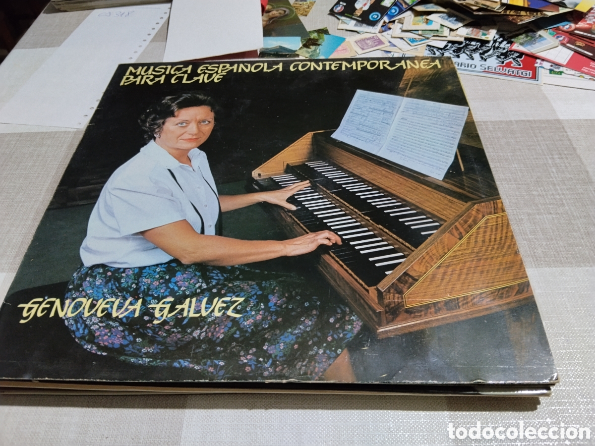 Discos de vinilo: Disco m&uacute;sica espa&ntilde;ola contempor&aacute;nea para clave, Genoveva G&aacute;lvez,piano