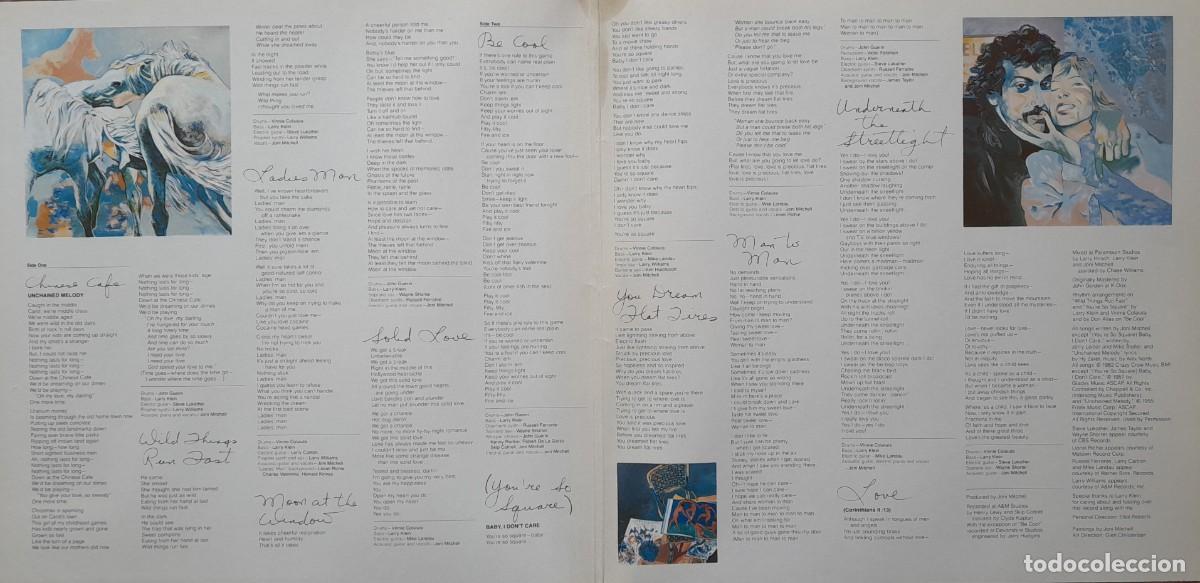 Discos de vinilo: JONI MITCHELL. Wild things run fast. LP Geffen 1982 - Foto 3
