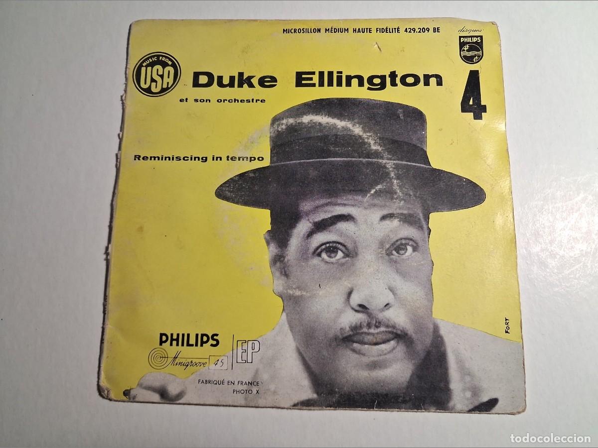 Discos de vinilo: single duke ellington. reminiscing in tempo. philips france. (buen estado, leer)