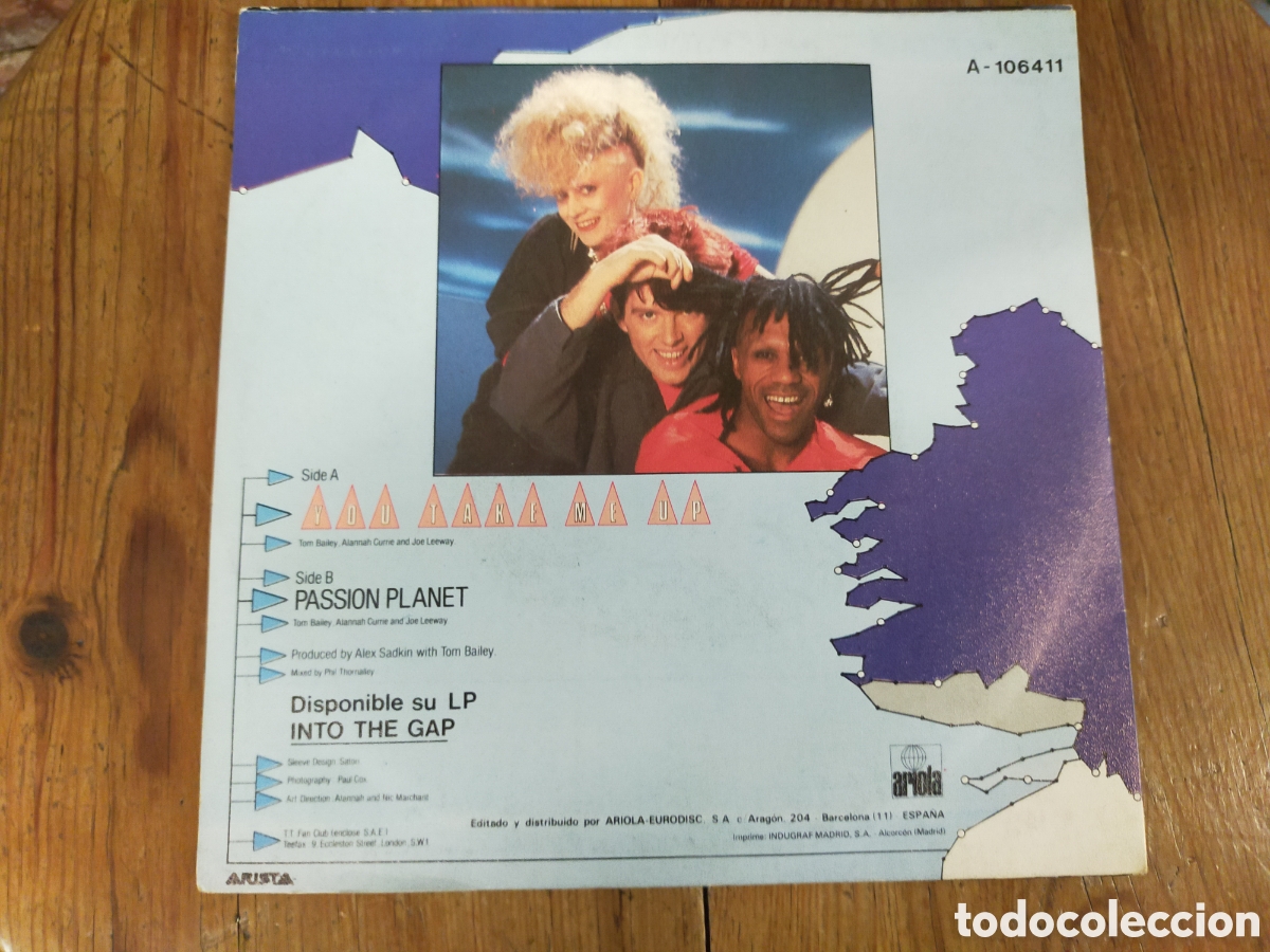 Discos de vinilo: Single &rdquo;You Take Me Up&rdquo; Thompson Twins - Foto 2