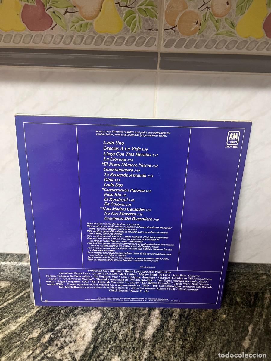 Discos de vinilo: Joan Baez Gracias A La Vida - Foto 2
