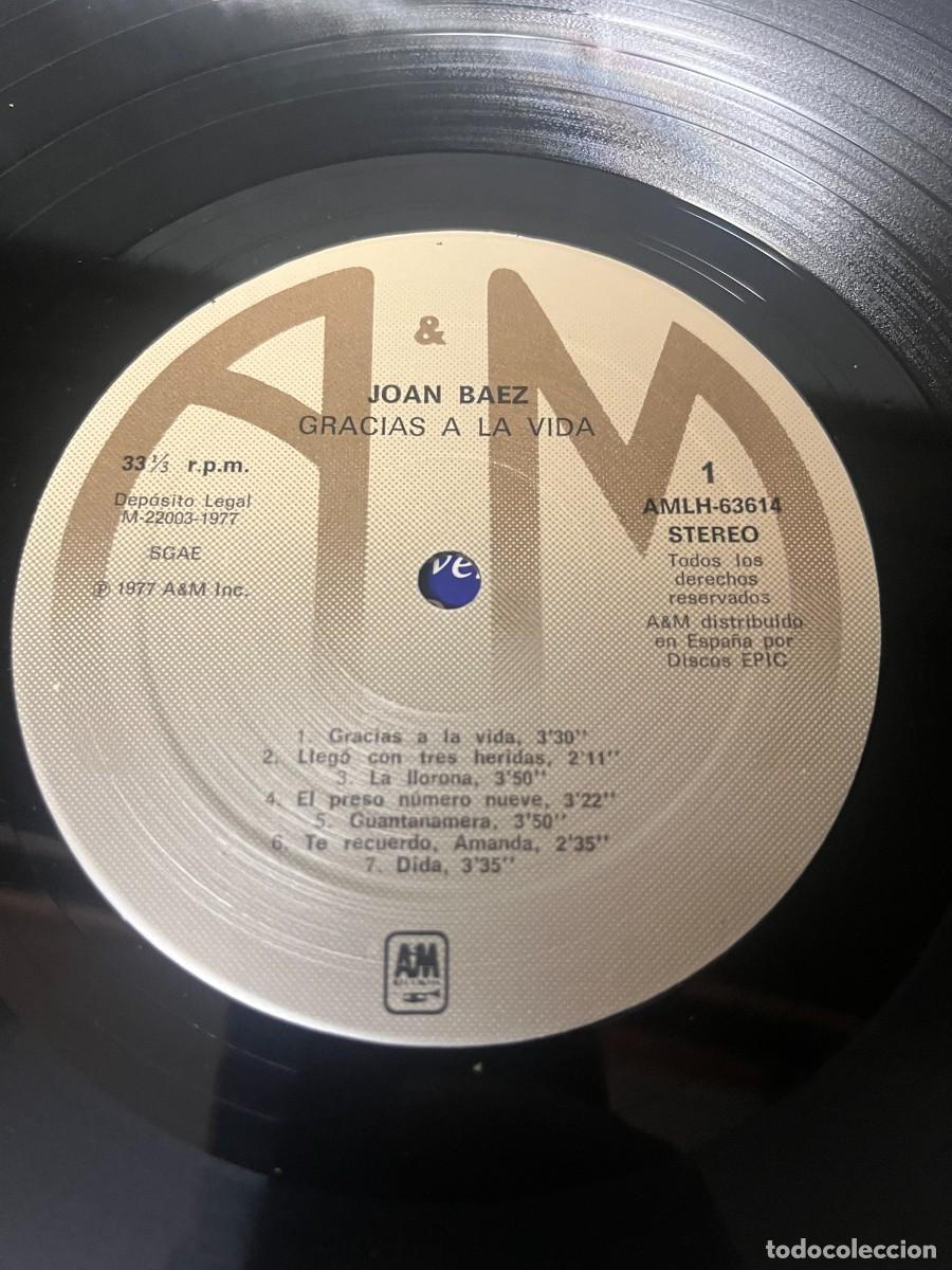 Discos de vinilo: Joan Baez Gracias A La Vida - Foto 4