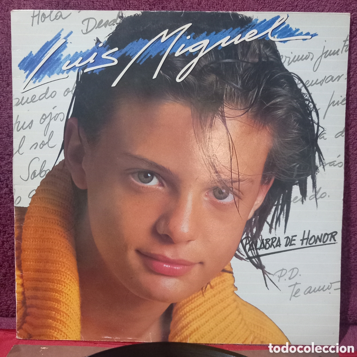 Discos de vinilo: LP LUIS MIGUEL/PALABRA DE HONOR/CONTIENE ENCARTE(1985 EMI)POCAS SE&Ntilde;ALES