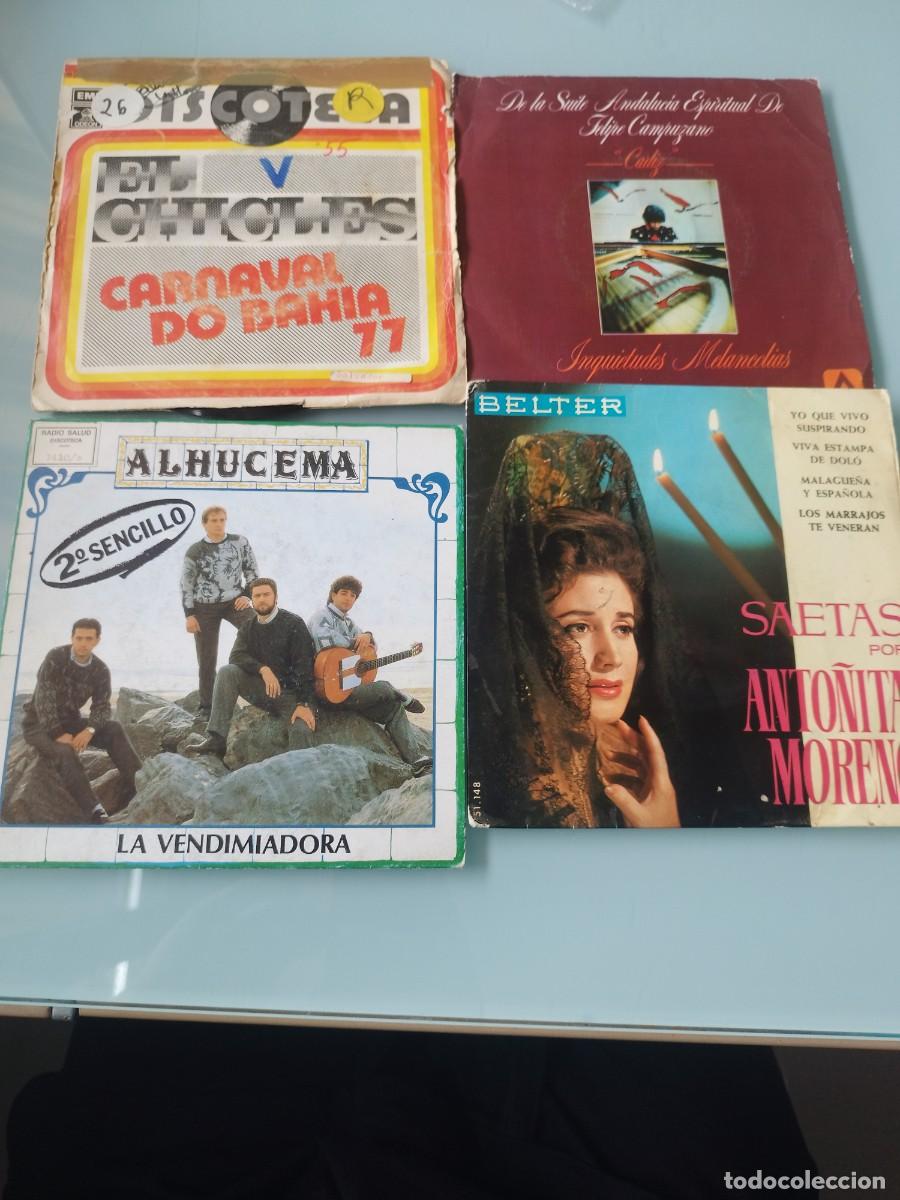 Discos de vinilo: Lote 4 Discos Vinilo Sencillos - Copla, Flamenco y Rumba (A&ntilde;os 60/70).