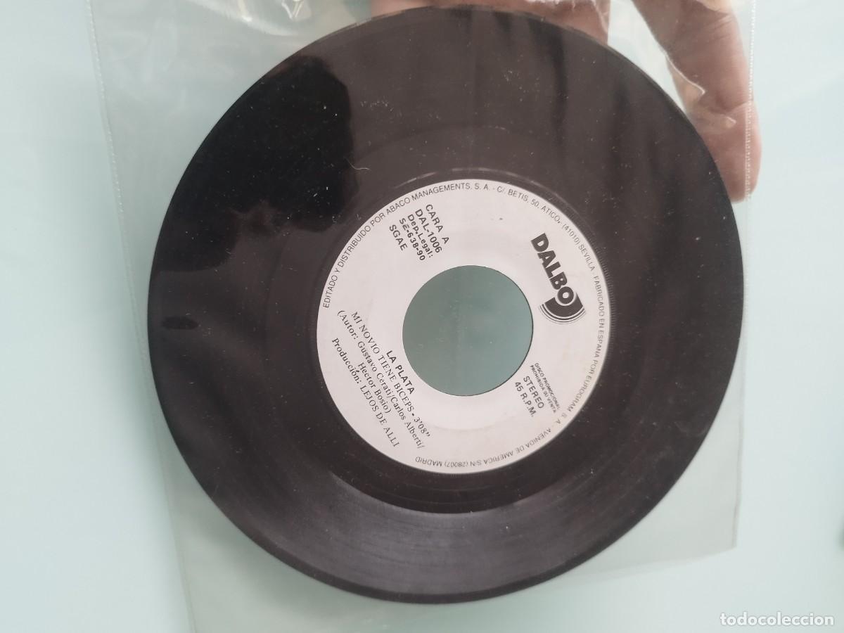 Discos de vinilo: La Plata - Mi Novio Tiene B&iacute;ceps / Necesito Mimitos - Single 7&rdquo; Vinilo Promocional (Dalbo, 1990) DAL