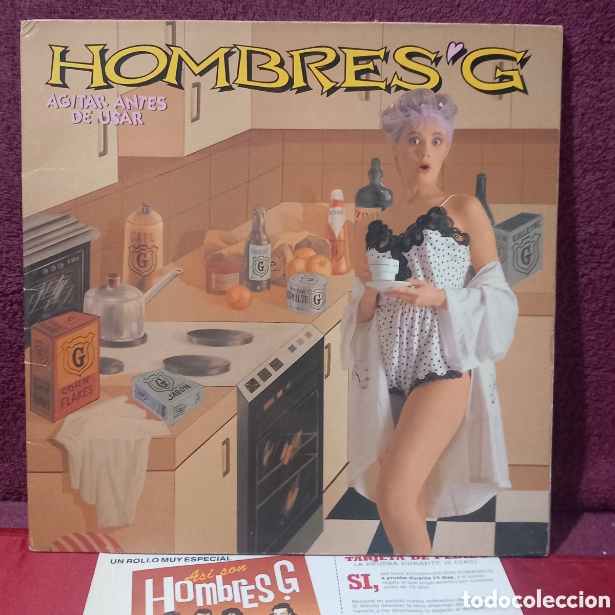 Discos de vinilo: LP HOMBRES-G/AGITAR ANTES DE USAR(1988 SPAIN TWINS)PICAS SE&Ntilde;ALES