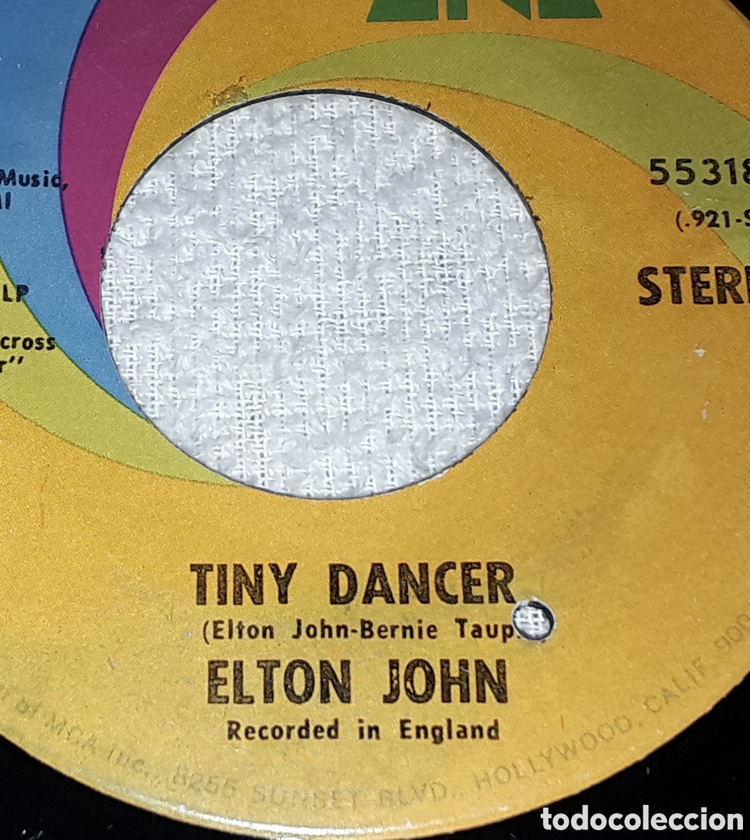 Discos de vinilo: SG - ELTON JOHN - TINY DANCER / RAZOR FACE - MADE IN USA 1972 - Foto 2