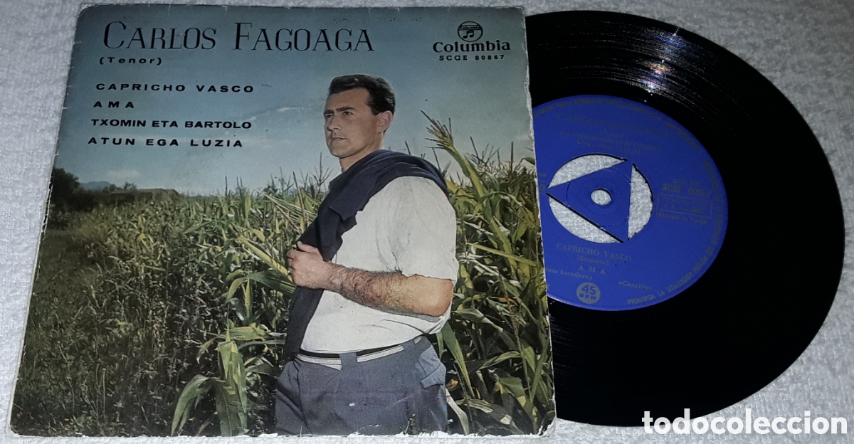 Discos de vinilo: EP- CARLOS FAGOAGA - CAPRICHO VASCO / ANA / TXOMIN ETA BARTOLO / ATUN EGA LUZIA