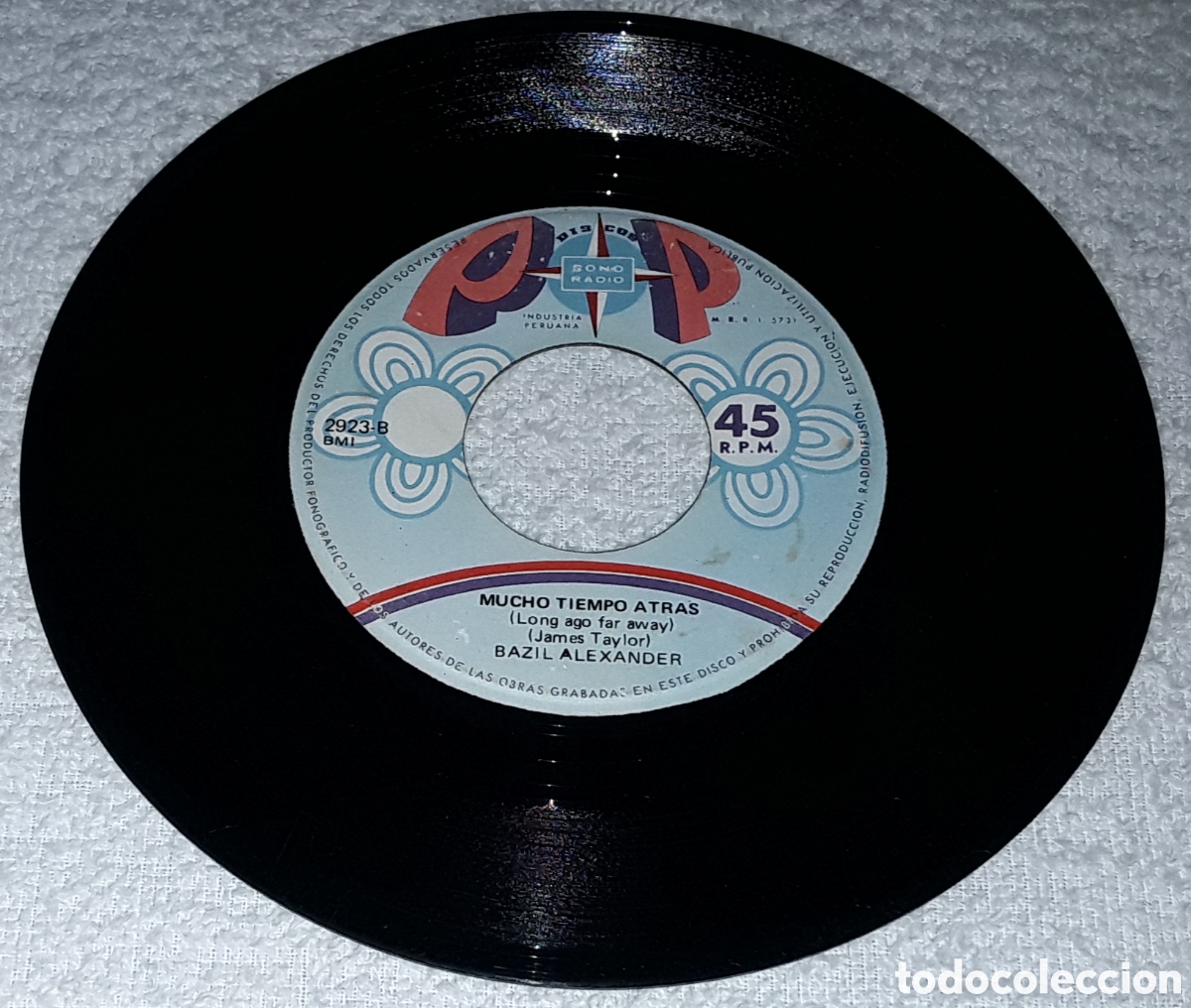 Discos de vinilo: SG - BAZIL ALEXANDER - TIENES UN AMIGO / MUCHO TIEMPO ATR&Aacute;S - Hecho en PERU