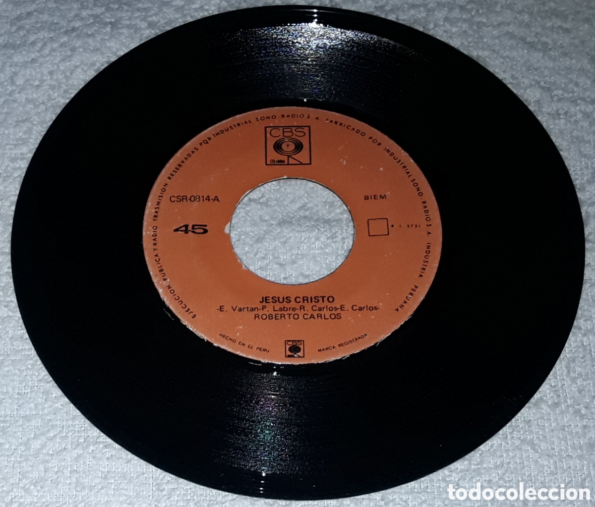 Discos de vinilo: SG - ROBERTO CARLOS - JESUS CRISTO / ANA - Hecho en PERU