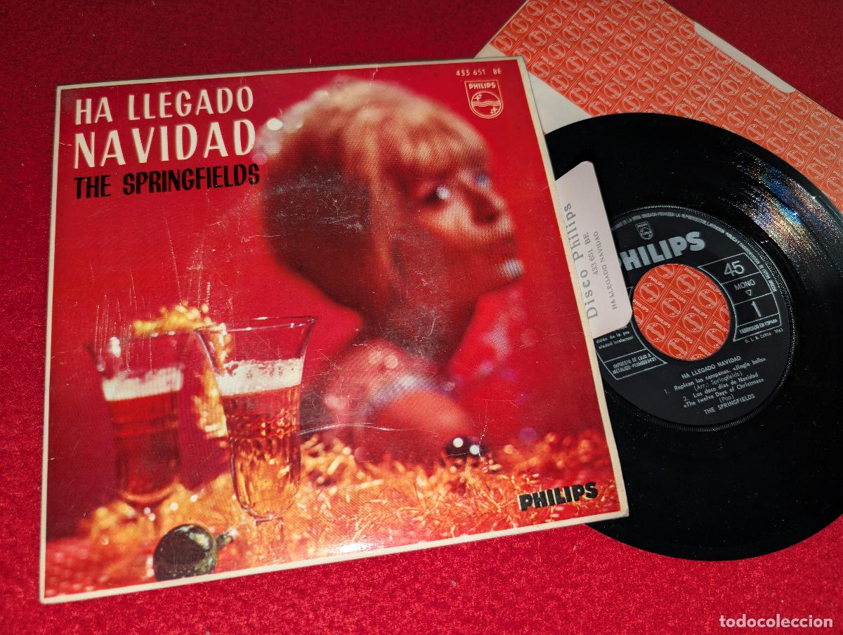 Discos de vinilo: THE SPRINGFIELDS Ha llegado Navidad.Replican las campanas/Los 12 d&iacute;as Navidad +2 EP 7'' 1963 SPAIN