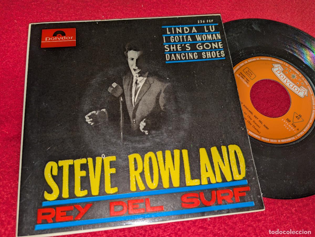 Discos de vinilo: STEVE ROWLAND Rey del Surf. Linda Lu/I gotta woman +2 EP 7'' 1964 Polydor ESPA&Ntilde;A SPAIN